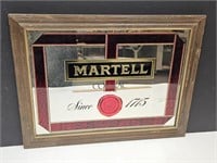 Martell Cognac Framed Mirror Sign 20 x 16"