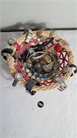 Small Jewelry Lot with Basket