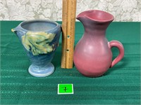 Vtg Van Briggle & Roseville pottery