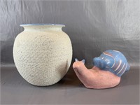 (2) Clay/Pottery Decor