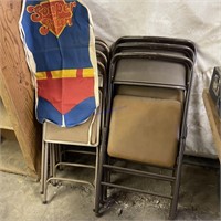 Lot of 7 Vintage Folding Chairs