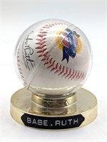 Signed Babe Ruth Baseball Commemorative