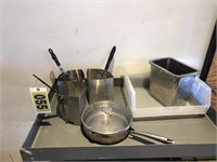 3 steamer baskets, 9" skillet with lid, stainless