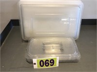 5-12 3/4"x7" and 12- 18"x12" clear food service