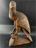Hand carved eagle, 21" imported