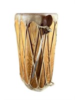 A Native American Drum w/ Hand Drumstick