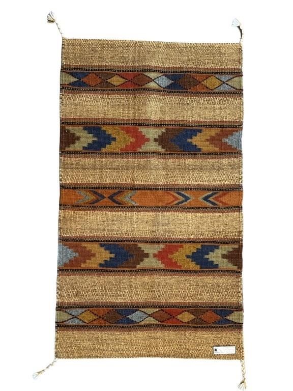An Escalante Rug 100% Wool Handwoven In Mexico By
