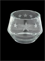A Wagner Crystal Art Etched Glass Bowl “Texas