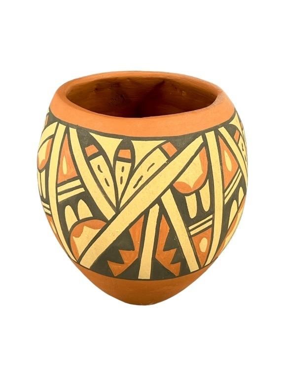 A Pottery Vase By A W Semez 6"H