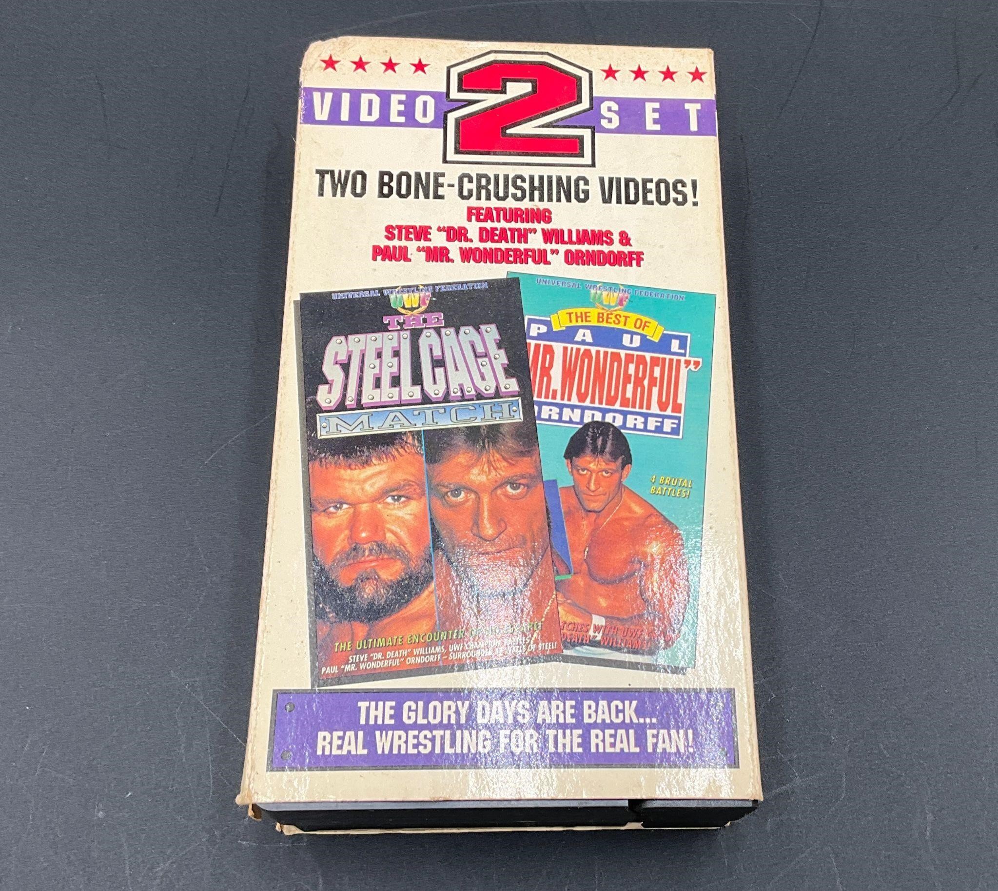 Steel Cage & Mr Wonderful 1992 UWF 2 VHS Tape Set