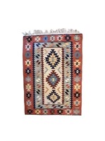 A Southwest Woven Wool Rug 74" x 44.5"