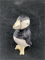 R.B. Kokuluk scrimmed ivory puffin, about 2" tall