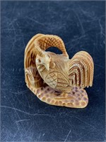 Ivory Netsuke of a rooster, 1 5/8" NO SHIPPING out