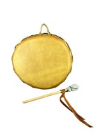 A Native American Hand Drum w/ Drum Stick w/