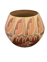 A Carved Santa Clara Pueblo Pottery Vase By