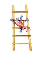 A Lizard Climbing A Ladder Signed Esteban Itdez S