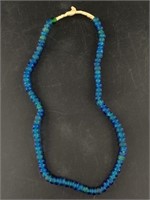 11" Strand of light blue trade beads
