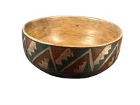 A Southwestern Style Pottery Bowl Signed Ivan