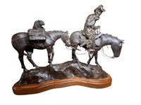 An H Clay Dahlberg "Saddlemates" Bronze Sculpture