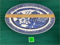 Vtg Blue Willow Serving Plate