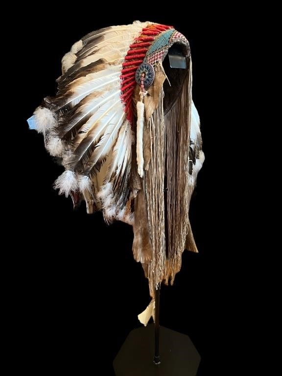 A “War Bonnet” Headdress Indian Territory