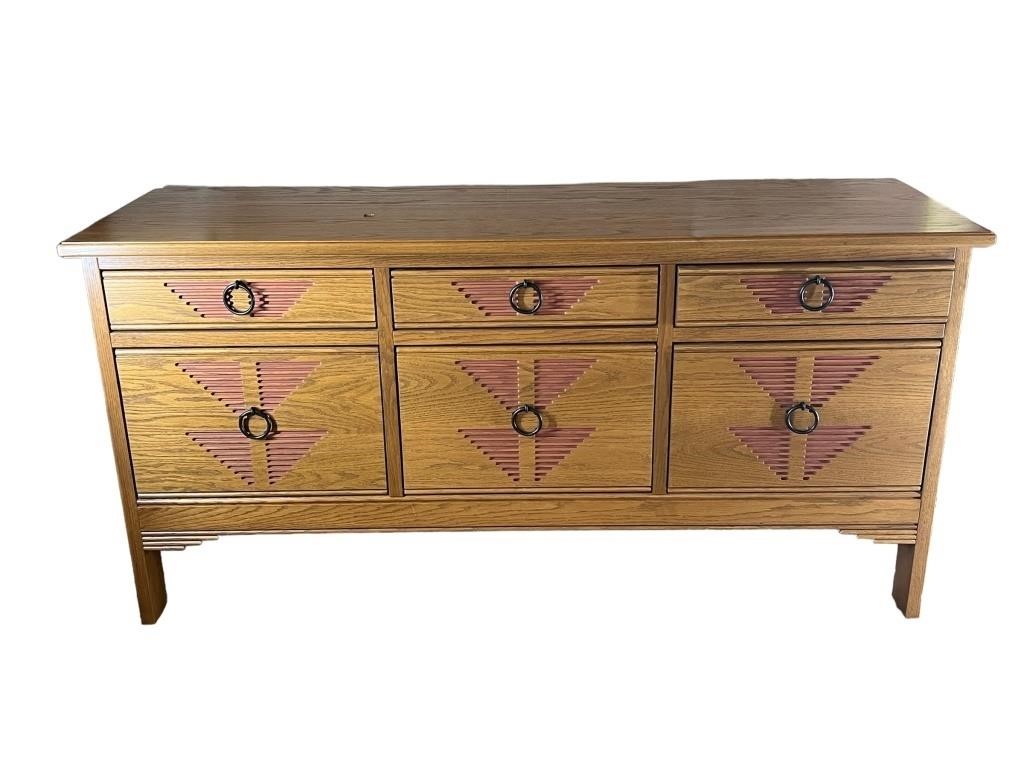 A Mock Woodworking Co 6 Drawer Dresser/ File