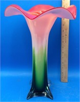 Beautiful & Colorful Murano Style Tulip Vase