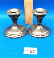 Vintage Sterling Silver Candleholders