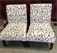 Pair Of Pretty Upholster Chairs By Dorel Asia