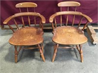 Solid Maple Vintage Arm Chairs