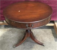 Vintage Mahogany Drum Table by Imperial Furniture