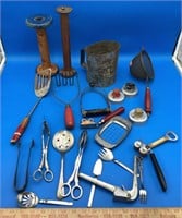 Lot Of Vintage Kitchen Utensils And Items