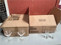 NIB Case Of 10 Oz Glasses, Case Of Martini Glasses