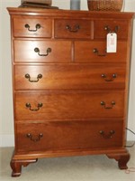Stratton Tru-Type Cherry eight drawer chest of
