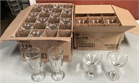 NIB Case Of Fountain Glasses & Cocktail Glasses