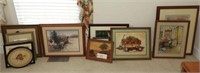 (14) miscellaneous framed prints: Floral,