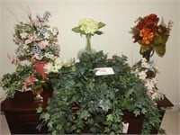 Large Qty of Faux flowers and flower arrangements