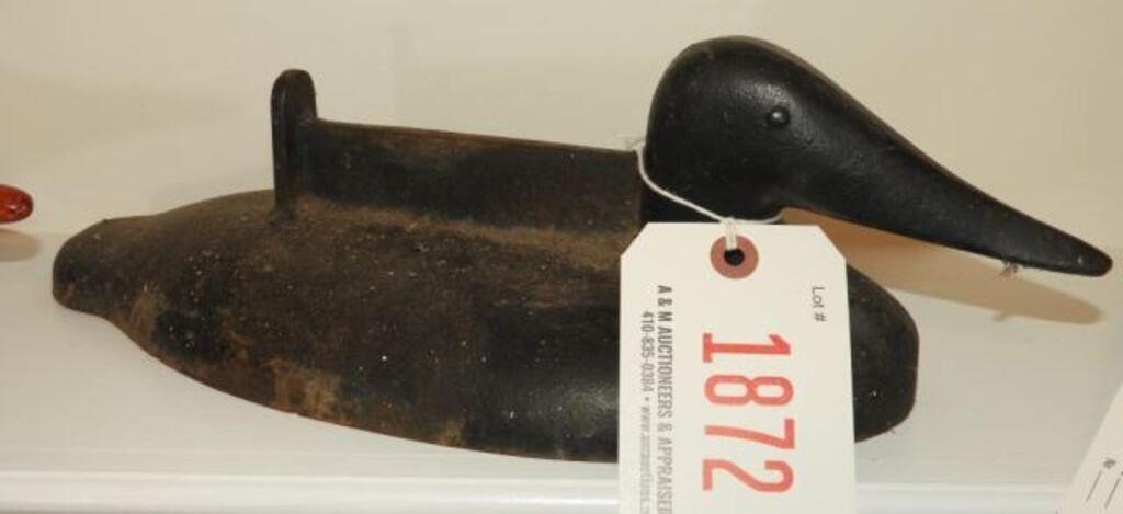 Vintage cast iron sink box boot scraper decoy