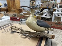Marked Wood Waterfowl Carving