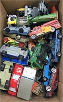 Box Of Small Matchbox-Type Cars & Toys