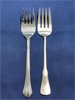 Stainless steel serving forks lot of 2