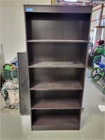 Dark wood color bookshelf