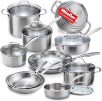 17-Pc Pro Stainless Steel Set