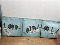 LAUGH LIVE LOVE Canvas Styled Decor Pictures@11.5x