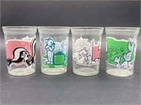 Set Of Four Welch’s Looney Tunes Glasses