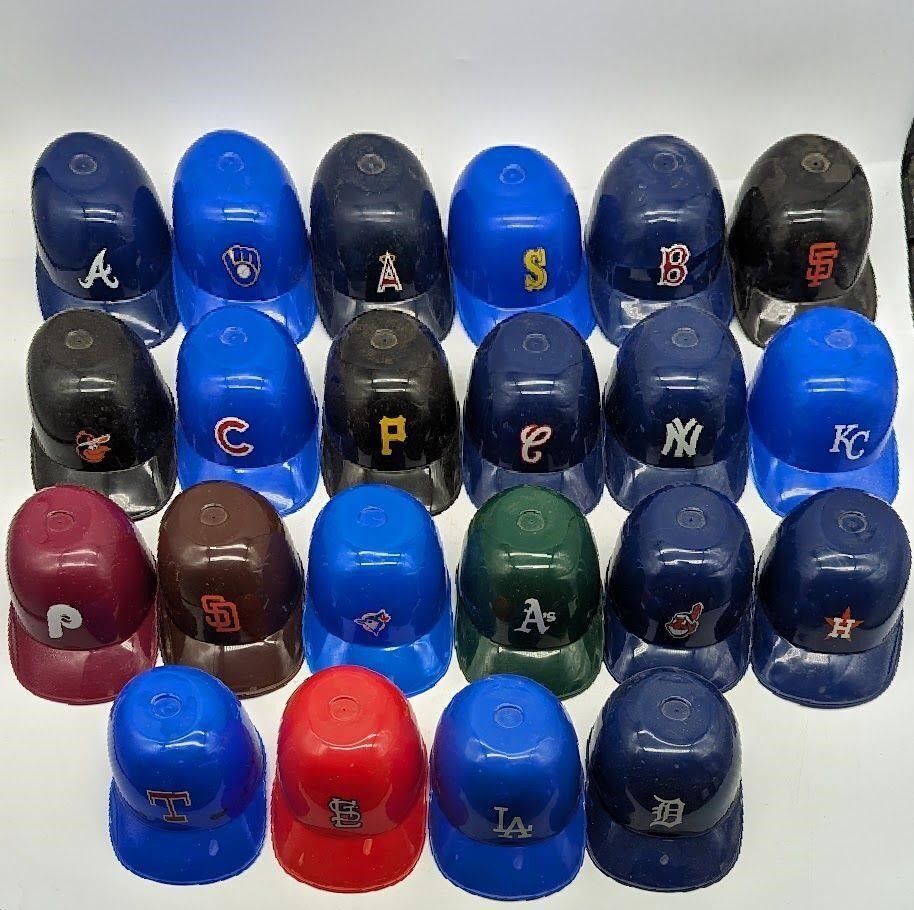 Lot Of 22 Small Plastic Baseball Hats