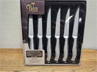 NEW PALM 6 PC Stainless Steel Bentley KNIFE Set
