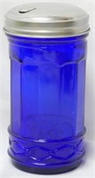 Blue Glass Sugar Holder 6"