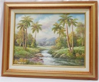 Oil on Canvas Frame by R. Danford 17x21.5