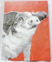 Stylecraft Pig Wall Art Canvas 24x18